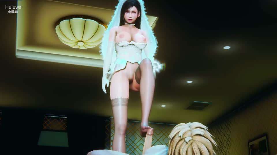 蒂法婚纱足交内射中出